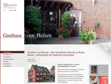 Tablet Screenshot of gasthaus-vonheesen.de